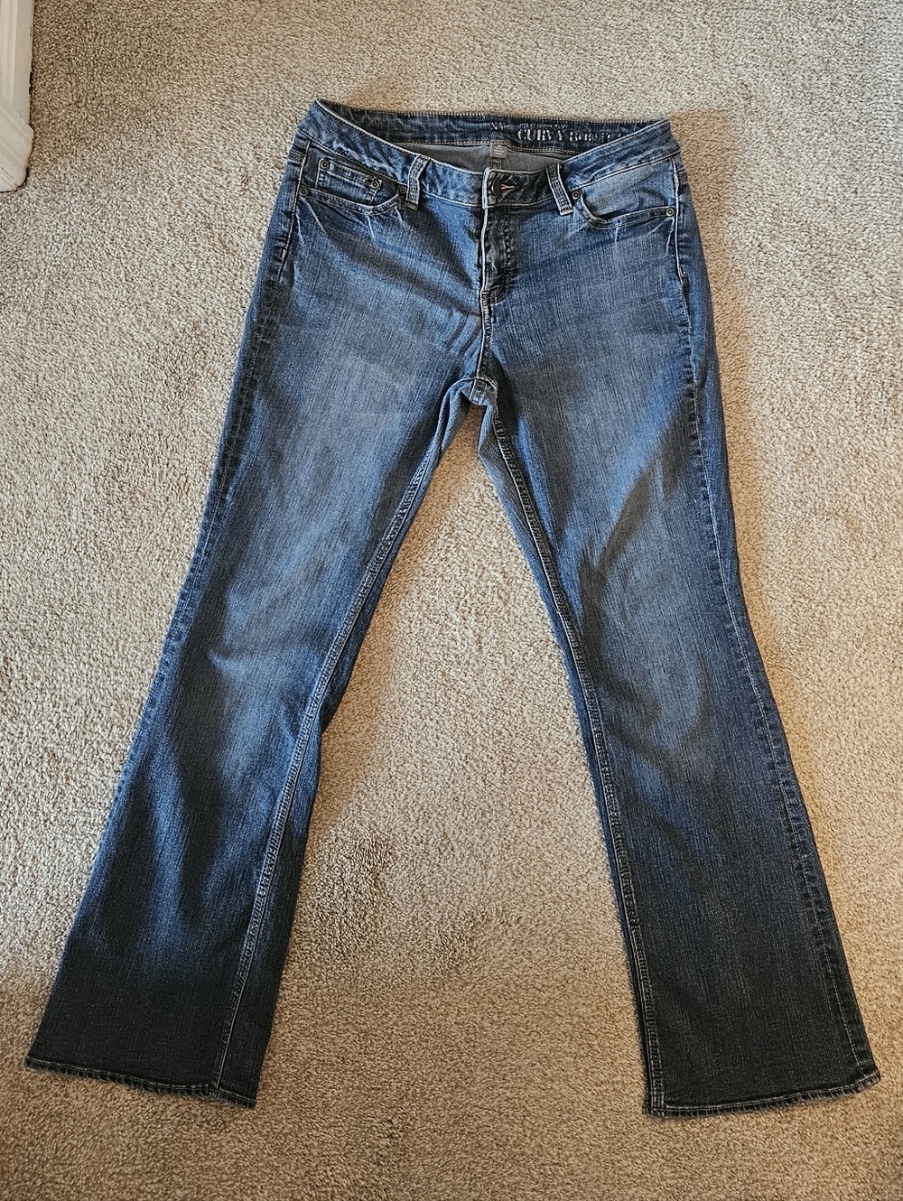 New York & Company Women’s Curvy Bootcut Blue Denim Jeans